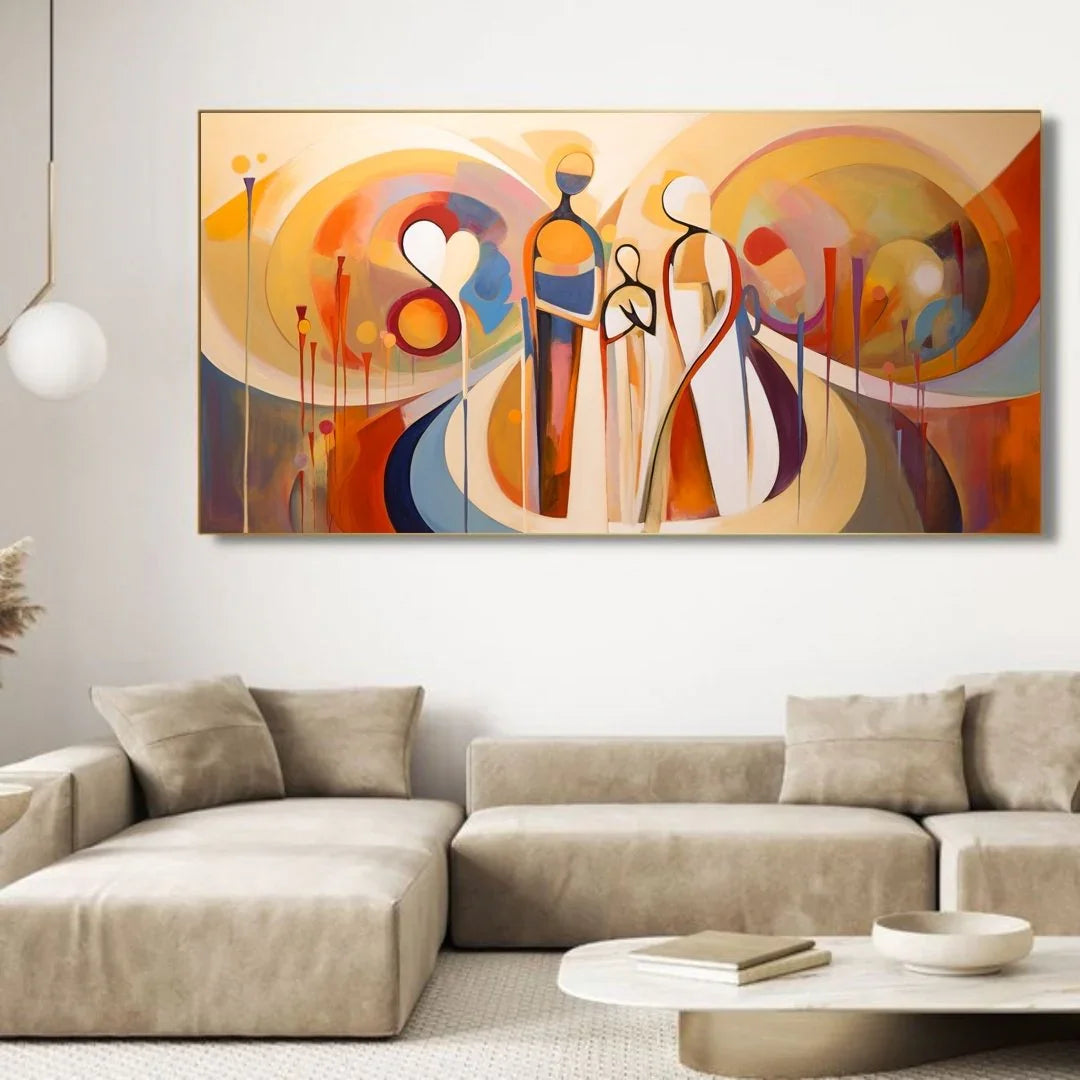 Quadro Stampa su Tela Famiglia astratta - CupidoDesign