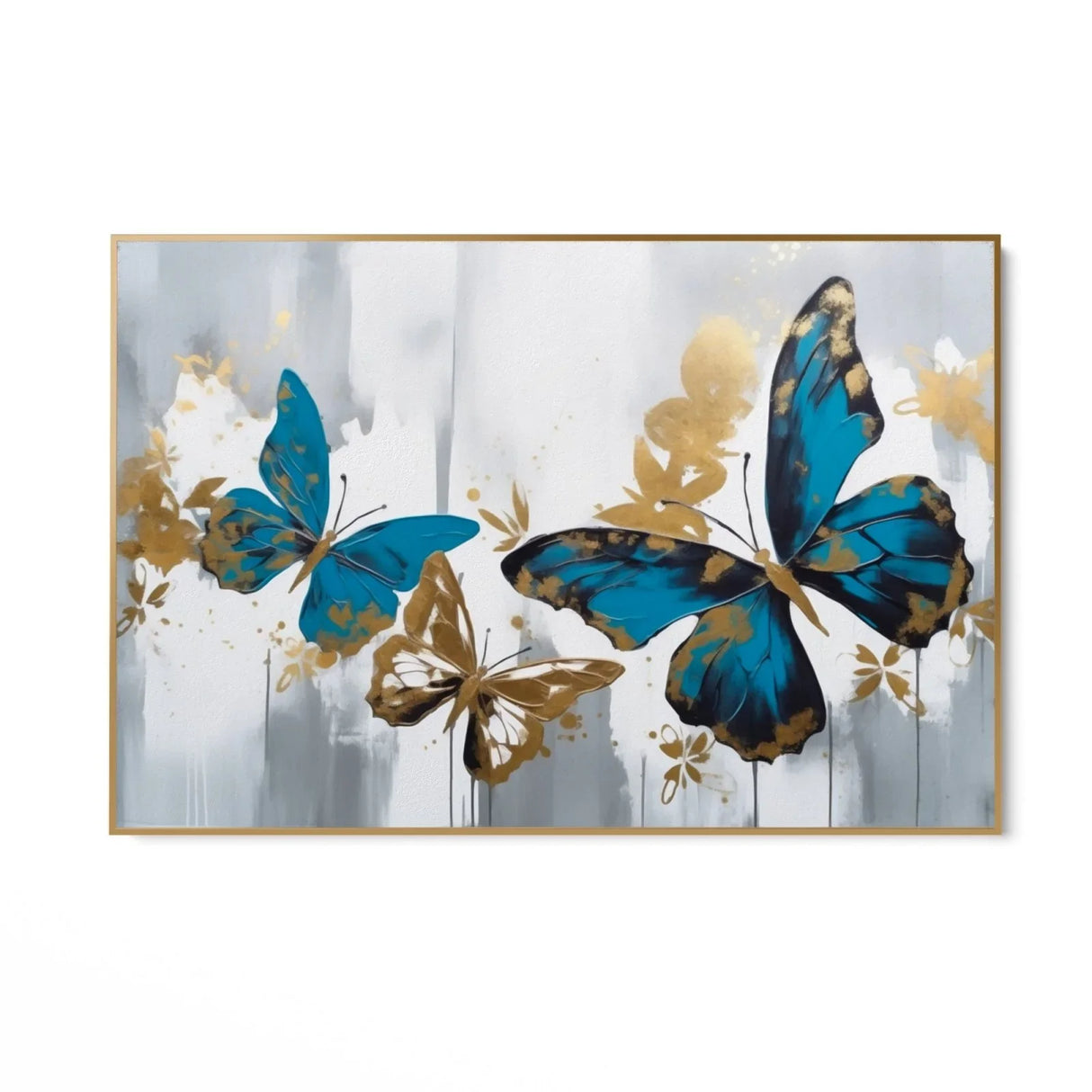 Quadro Stampa su Tela Farfalle Dorate - CupidoDesign