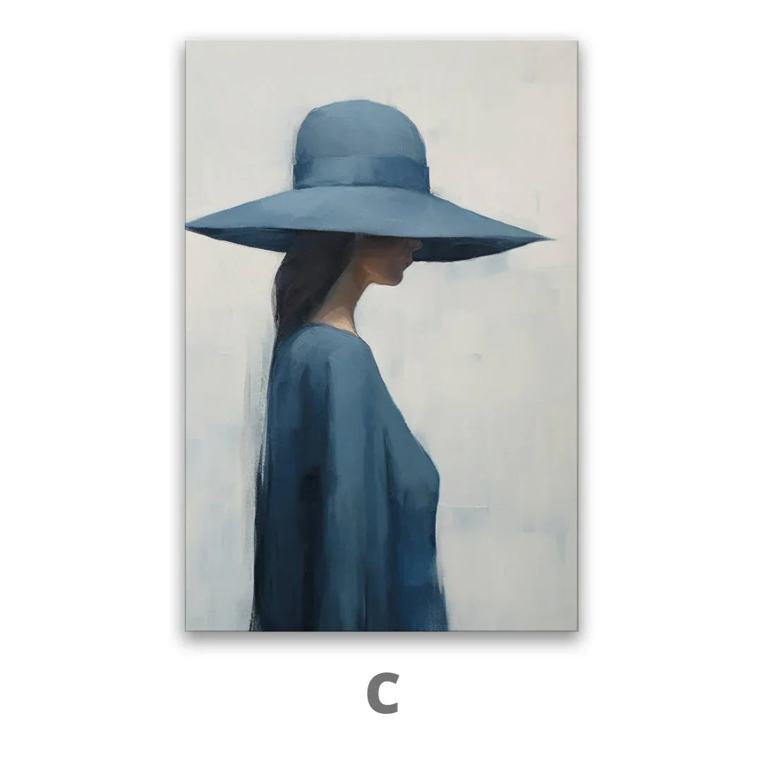 Quadro Stampa su Tela Femminilità Celeste - CupidoDesign