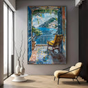 Quadro Stampa su Tela Finestra su Positano, Italia - CupidoDesign