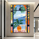 Quadro Stampa su Tela Finestra sul mediterraneo - CupidoDesign