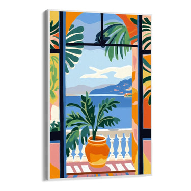 Quadro Stampa su Tela Finestra sul mediterraneo - CupidoDesign