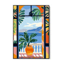 Quadro Stampa su Tela Finestra sul mediterraneo - CupidoDesign