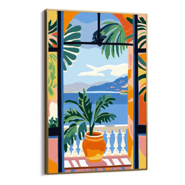 Quadro Stampa su Tela Finestra sul mediterraneo - CupidoDesign