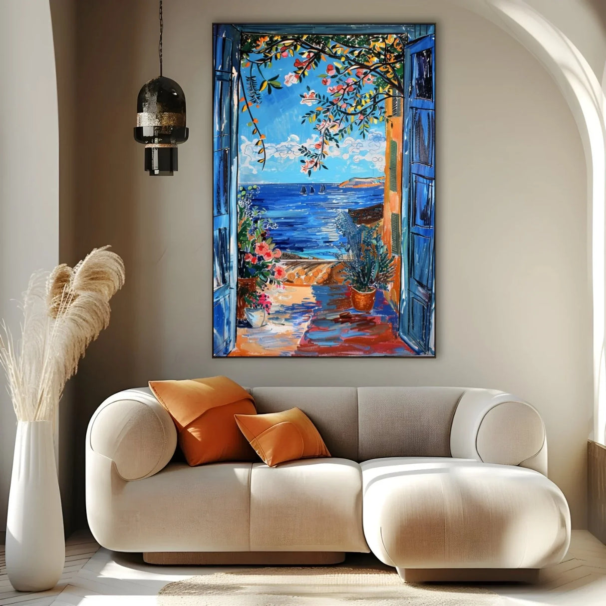 Quadro Stampa su Tela Finestre su Ibiza, Spagna - CupidoDesign