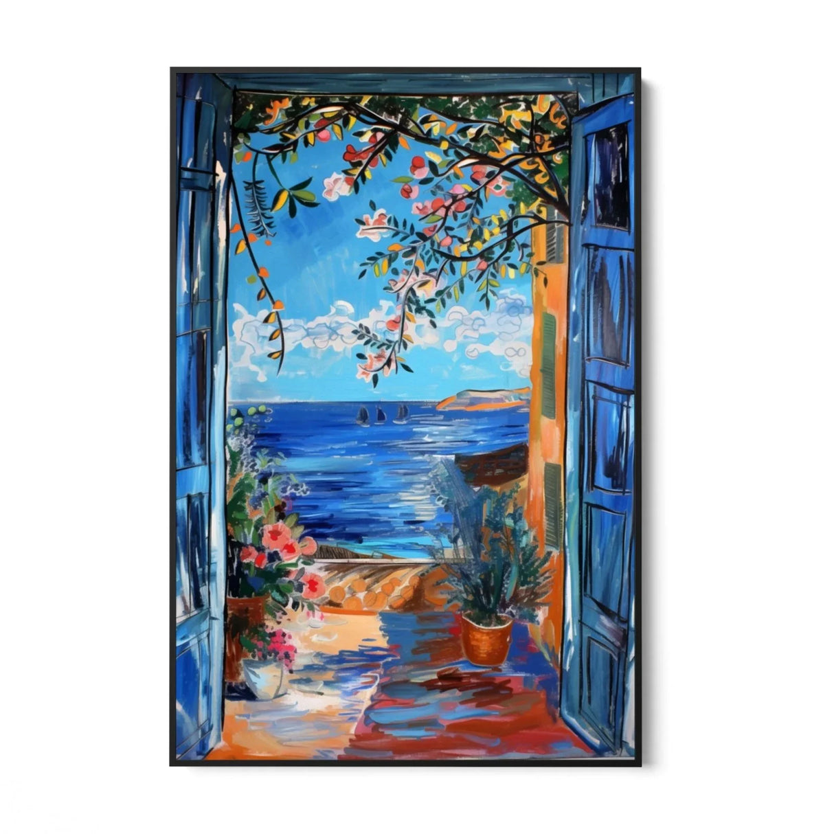 Quadro Stampa su Tela Finestre su Ibiza, Spagna - CupidoDesign