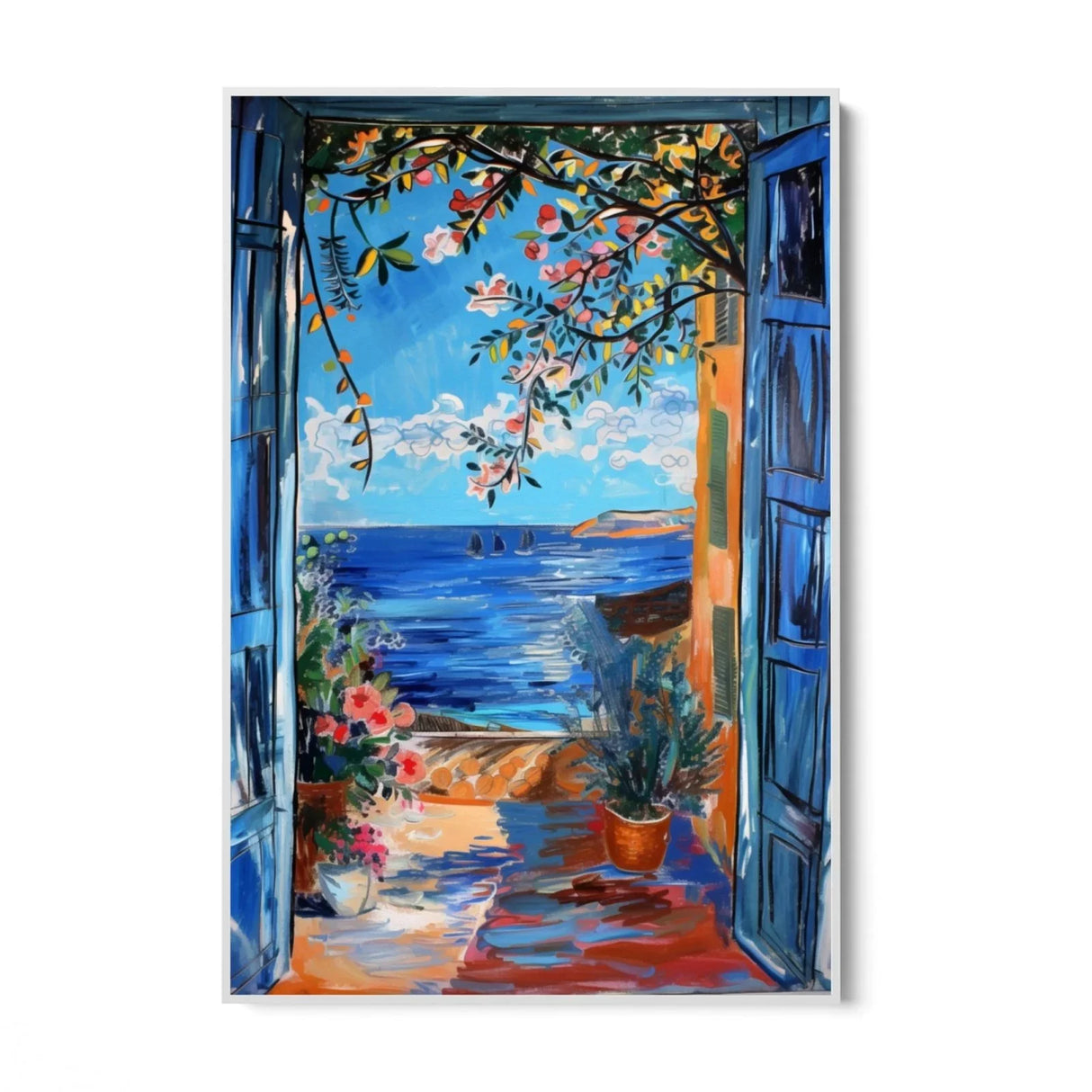 Quadro Stampa su Tela Finestre su Ibiza, Spagna - CupidoDesign