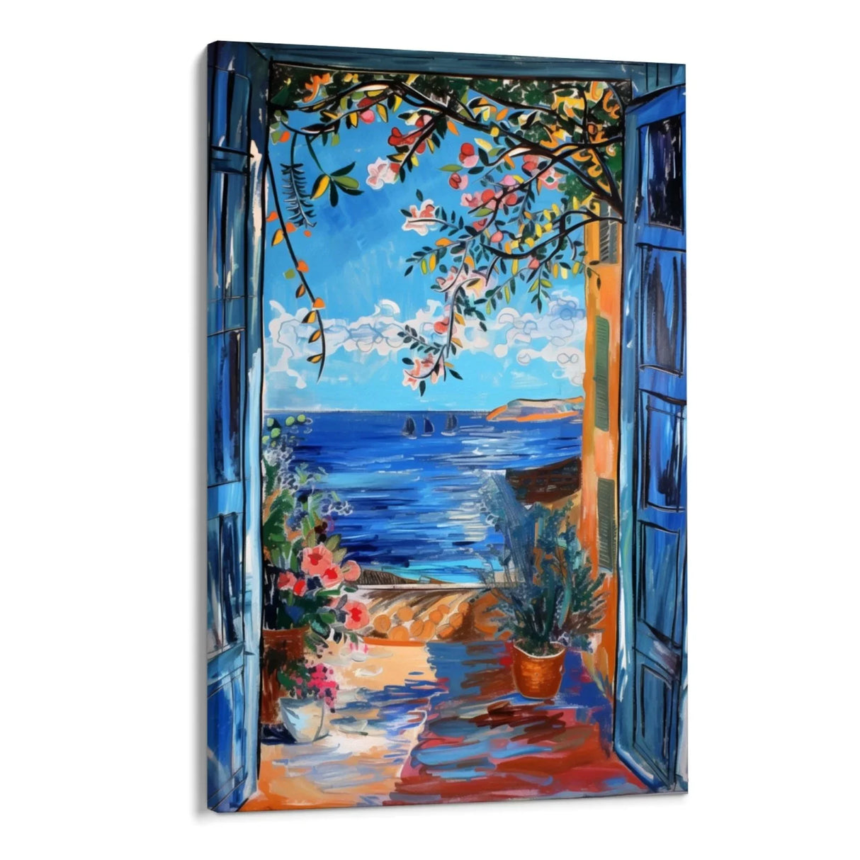 Quadro Stampa su Tela Finestre su Ibiza, Spagna - CupidoDesign