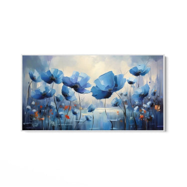 Quadro Stampa su Tela Fiore d'azzurro - CupidoDesign