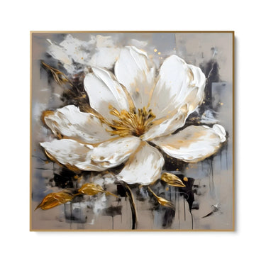 Quadro Stampa su Tela Fiore Dorato - CupidoDesign