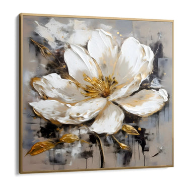 Quadro Stampa su Tela Fiore Dorato - CupidoDesign