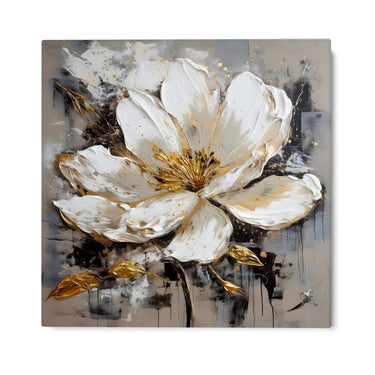 Quadro Stampa su Tela Fiore Dorato - CupidoDesign