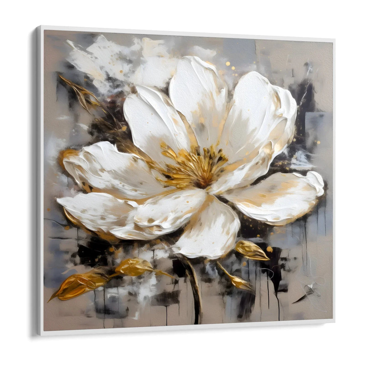Quadro Stampa su Tela Fiore Dorato - CupidoDesign