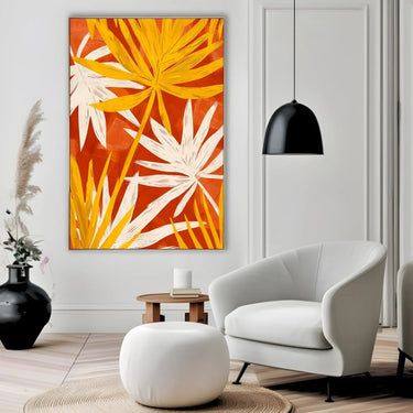 Quadro Stampa su Tela Fiori in Fiamme - CupidoDesign
