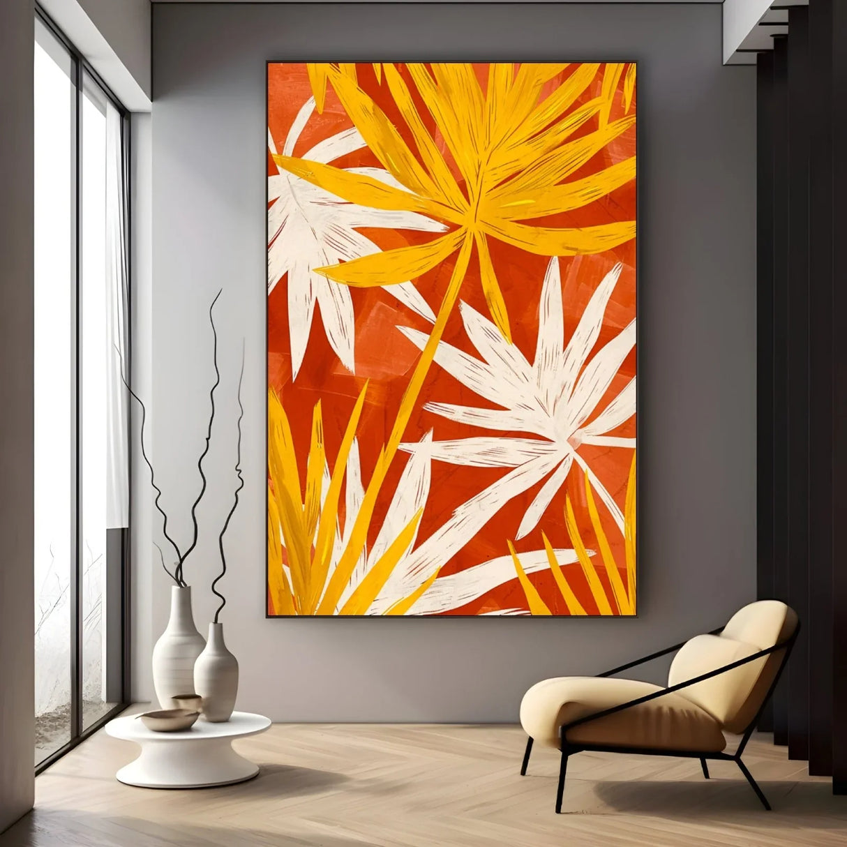 Quadro Stampa su Tela Fiori in Fiamme - CupidoDesign