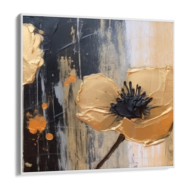Quadro Stampa su Tela Fioritura dorata - CupidoDesign