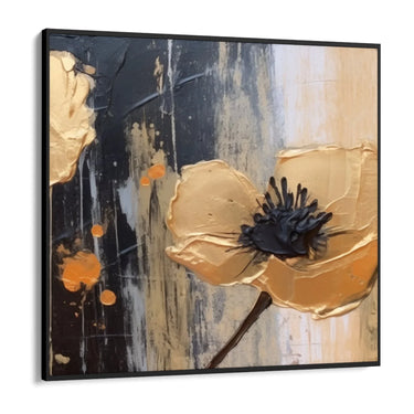 Quadro Stampa su Tela Fioritura dorata - CupidoDesign