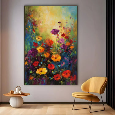 Quadro Stampa su Tela Colorata Fioritura - CupidoDesign