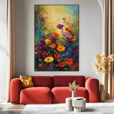 Quadro Stampa su Tela Colorata Fioritura - CupidoDesign