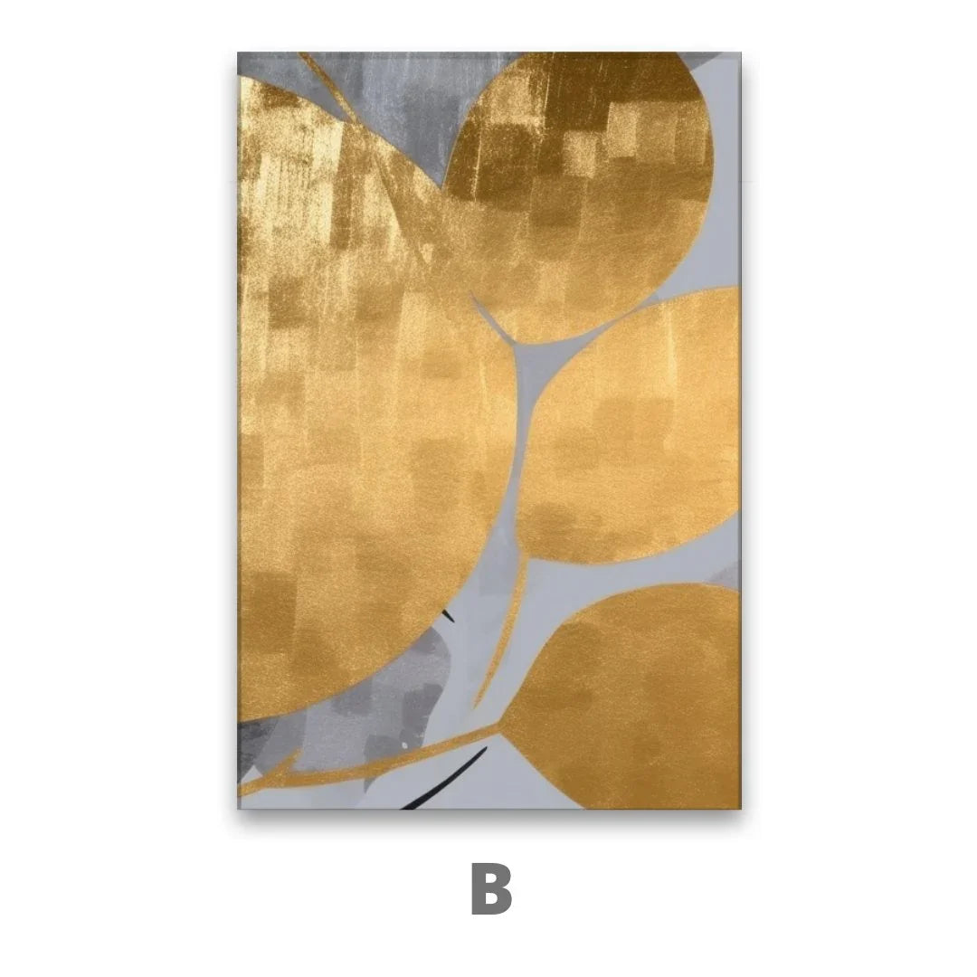 Quadro Stampa su Tela Fioriture dorate - CupidoDesign