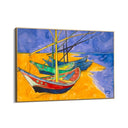 Quadro Stampa su Tela Fishing Boats on the Beach I, Vincent Van Gogh - CupidoDesign