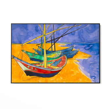 Quadro Stampa su Tela Fishing Boats on the Beach I, Vincent Van Gogh - CupidoDesign