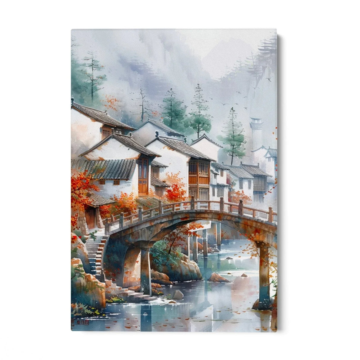 Quadro Stampa su Tela Fiume nella tundra - CupidoDesign