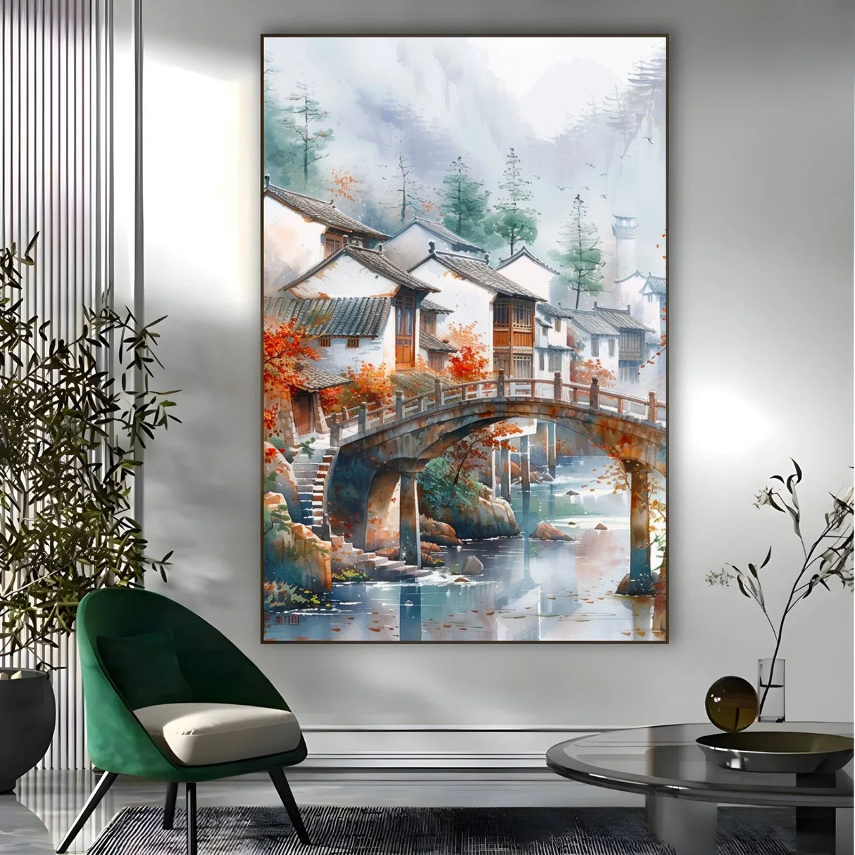 Quadro Stampa su Tela Fiume nella tundra - CupidoDesign