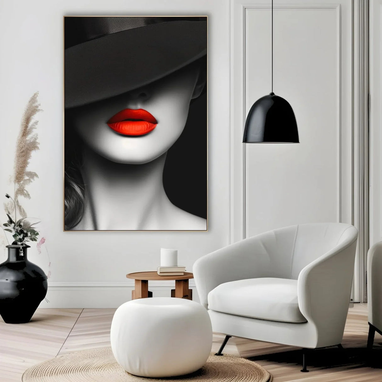 Quadro Stampa su Tela Flusso di rosso - CupidoDesign