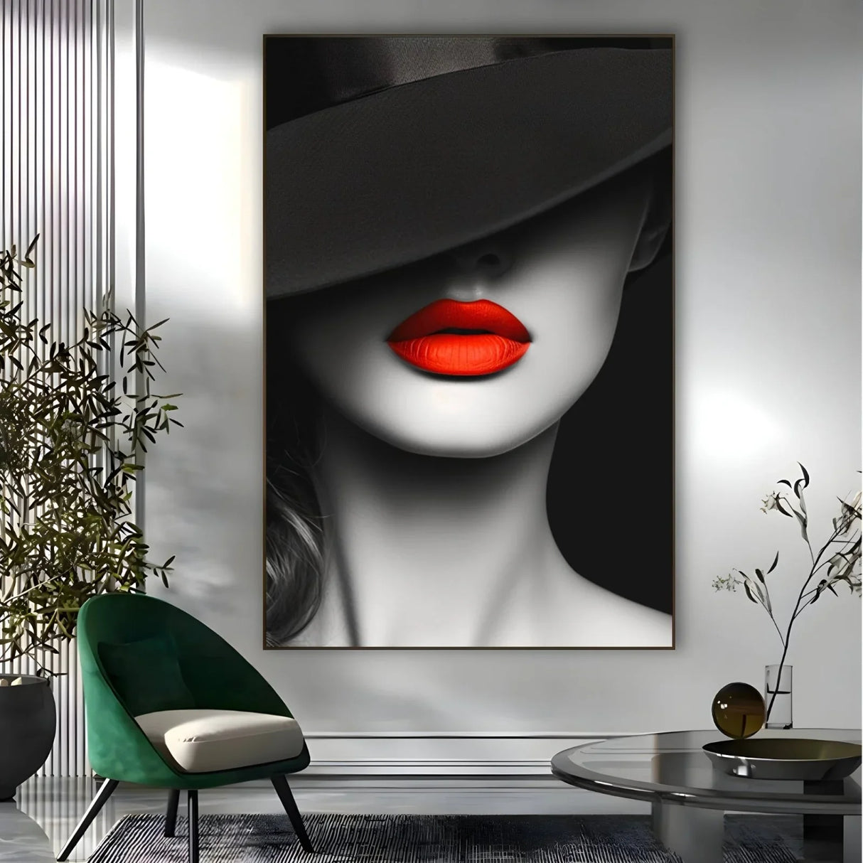 Quadro Stampa su Tela Flusso di rosso - CupidoDesign
