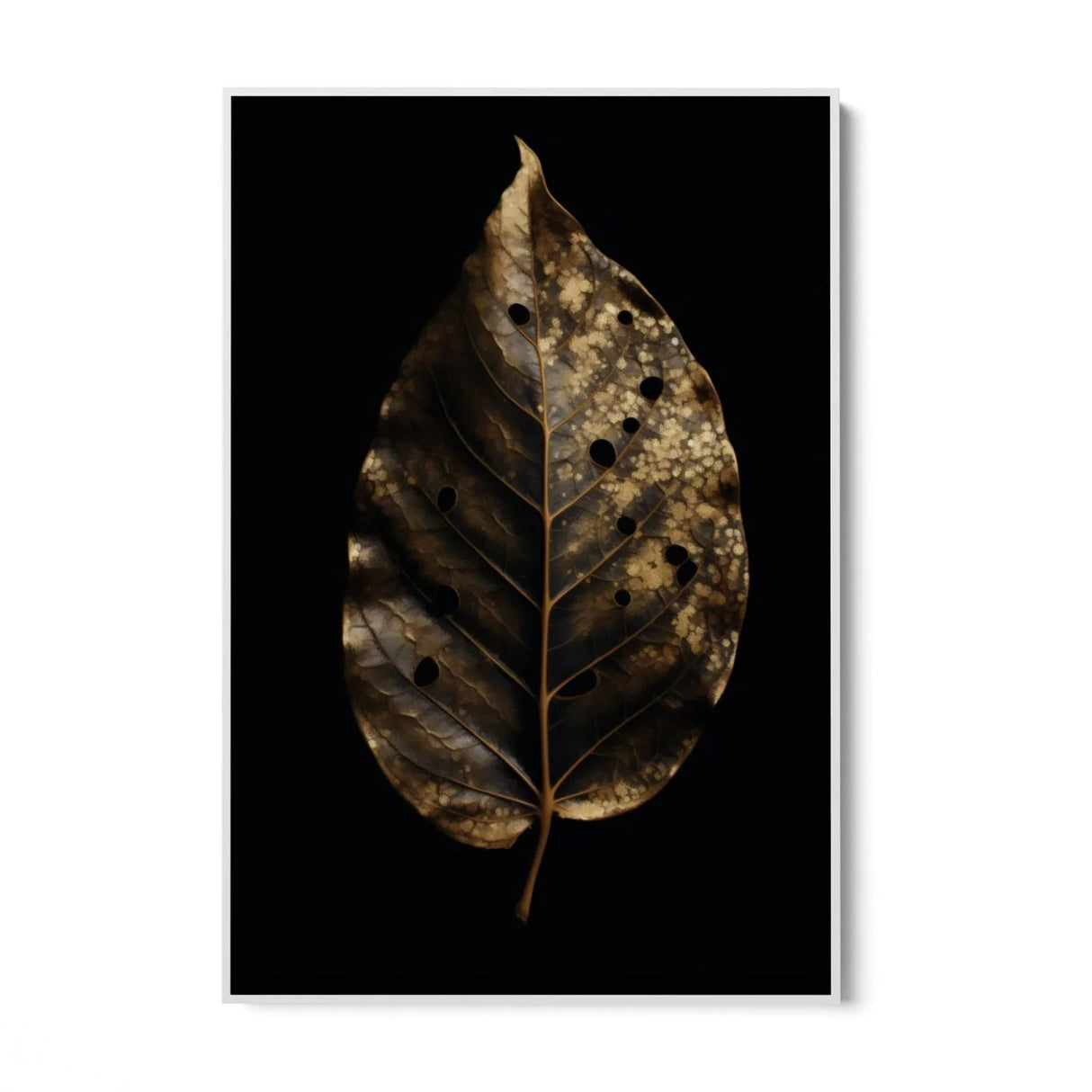 Quadro Stampa su Tela Foglia Gold - CupidoDesign