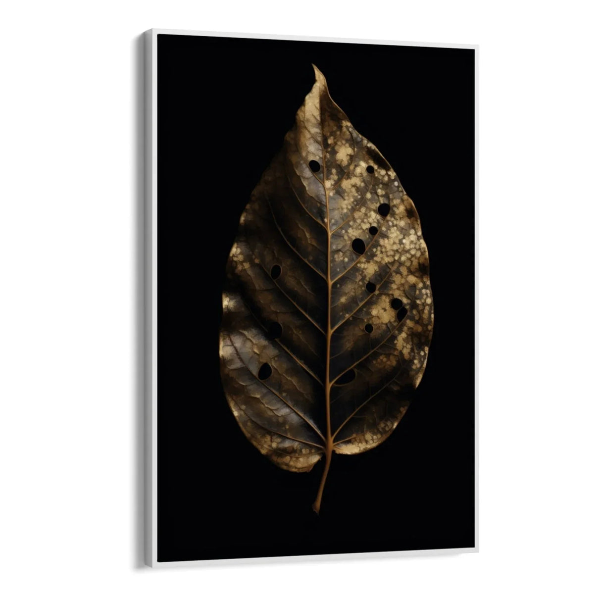Quadro Stampa su Tela Foglia Gold - CupidoDesign
