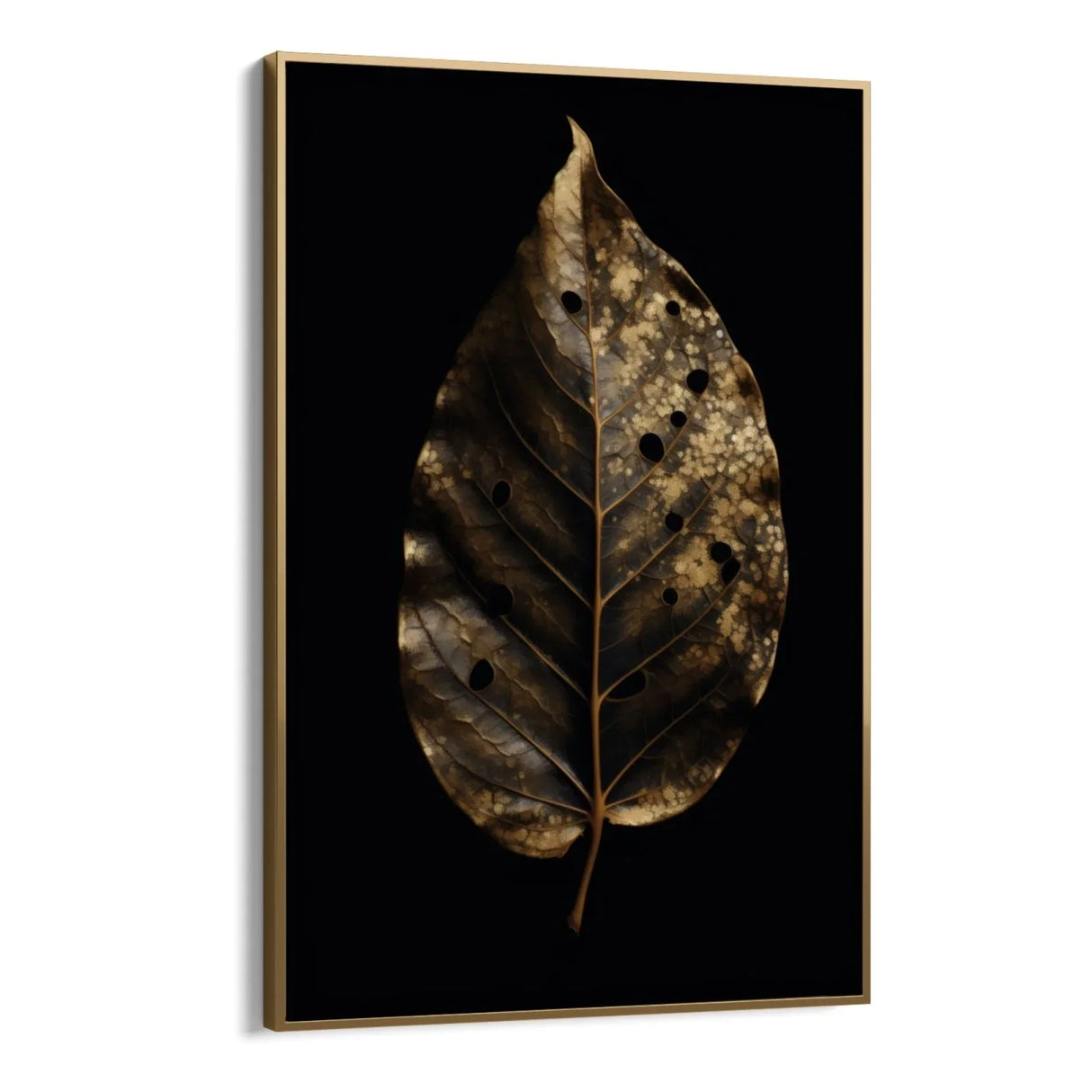 Quadro Stampa su Tela Foglia Gold - CupidoDesign