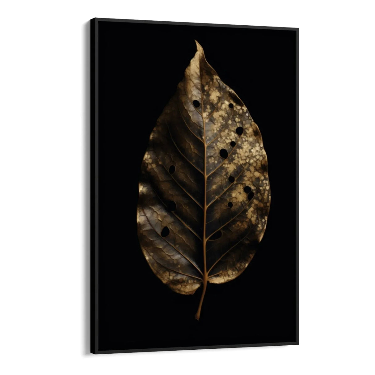 Quadro Stampa su Tela Foglia Gold - CupidoDesign