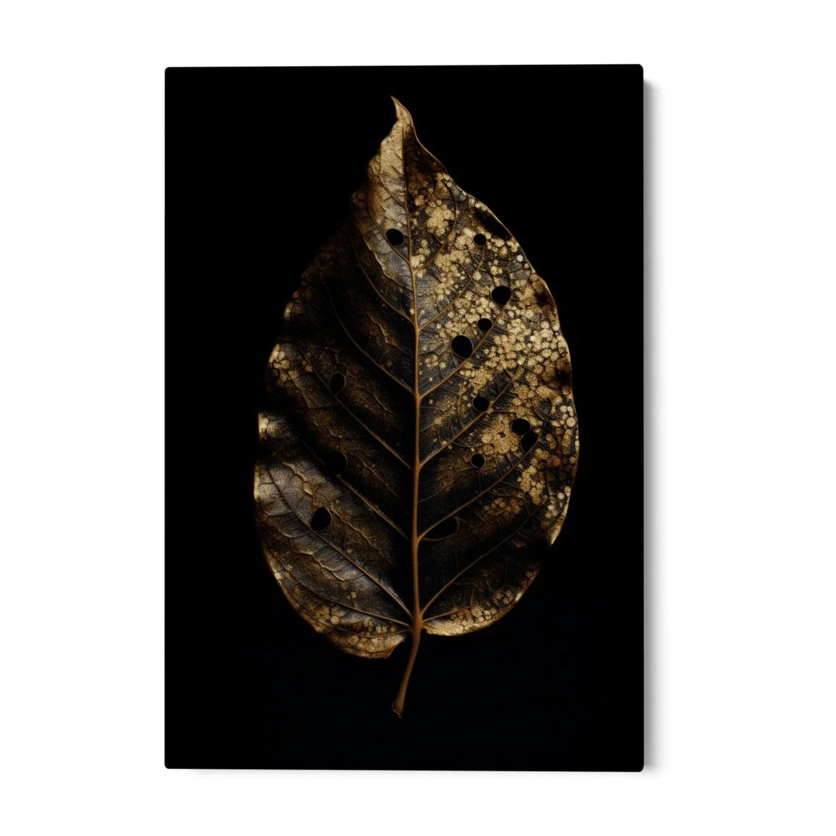 Quadro Stampa su Tela Foglia Gold - CupidoDesign