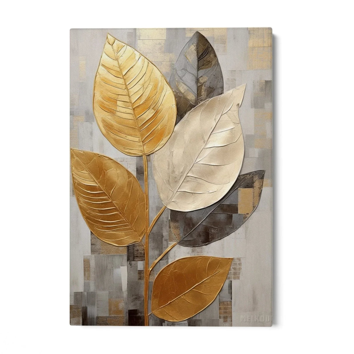 Quadro Stampa su Tela Foglie dorate - CupidoDesign