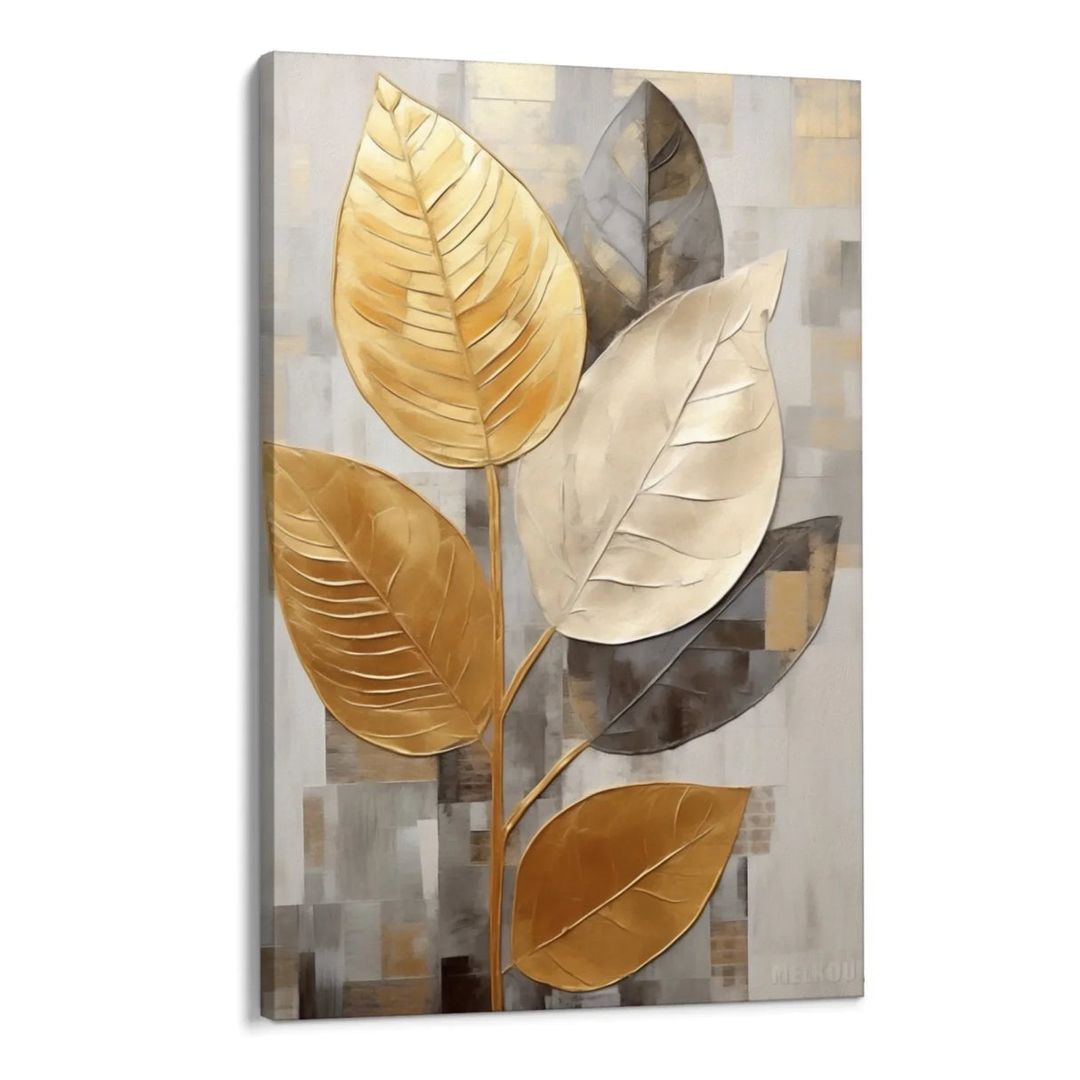 Quadro Stampa su Tela Foglie dorate - CupidoDesign
