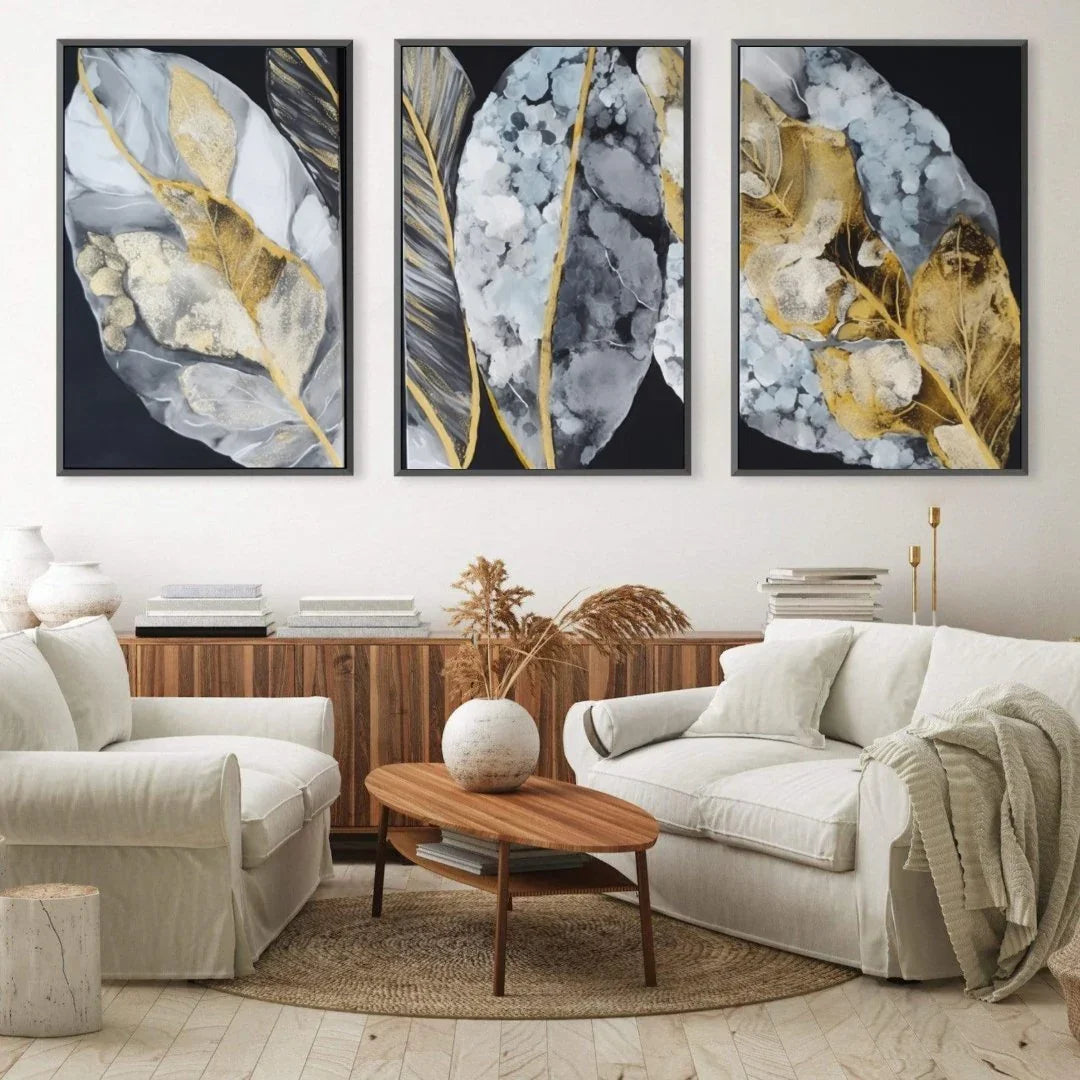 Quadro Stampa su Tela Foglie Luminose - CupidoDesign