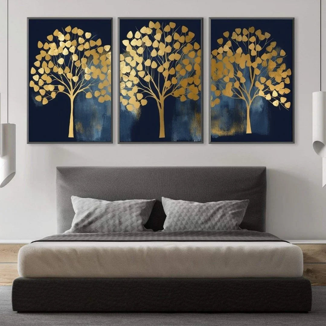 Quadro Stampa su Tela Foresta d'Oro - CupidoDesign