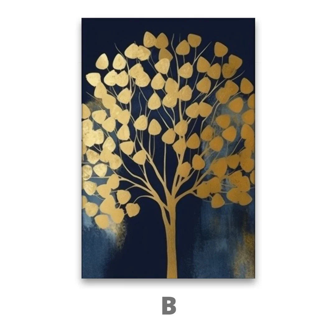 Quadro Stampa su Tela Foresta d'Oro - CupidoDesign