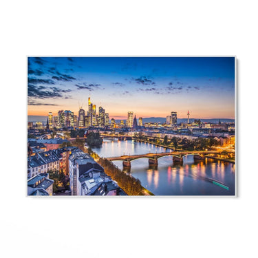 Quadro Stampa su Tela Francoforte al Tramonto, Germania - CupidoDesign