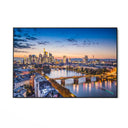 Quadro Stampa su Tela Francoforte al Tramonto, Germania - CupidoDesign