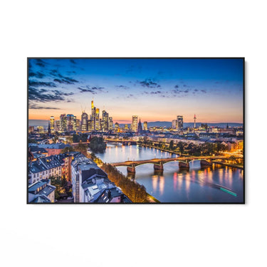 Quadro Stampa su Tela Francoforte al Tramonto, Germania - CupidoDesign
