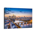 Quadro Stampa su Tela Francoforte al Tramonto, Germania - CupidoDesign