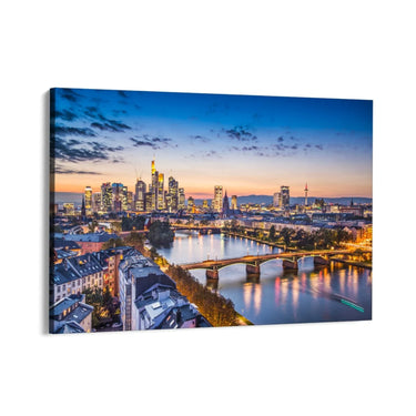 Quadro Stampa su Tela Francoforte al Tramonto, Germania - CupidoDesign