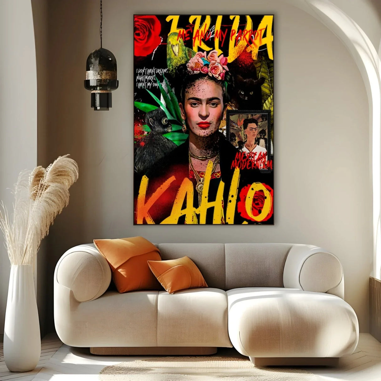 Quadro Stampa su Tela Frida Kahlo Graffiti Art - CupidoDesign