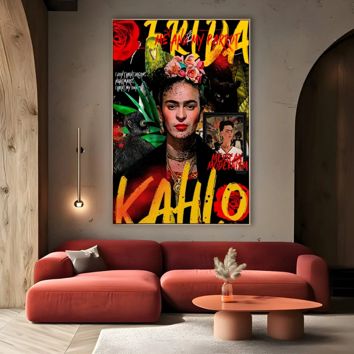 Quadro Stampa su Tela Frida Kahlo Graffiti Art - CupidoDesign