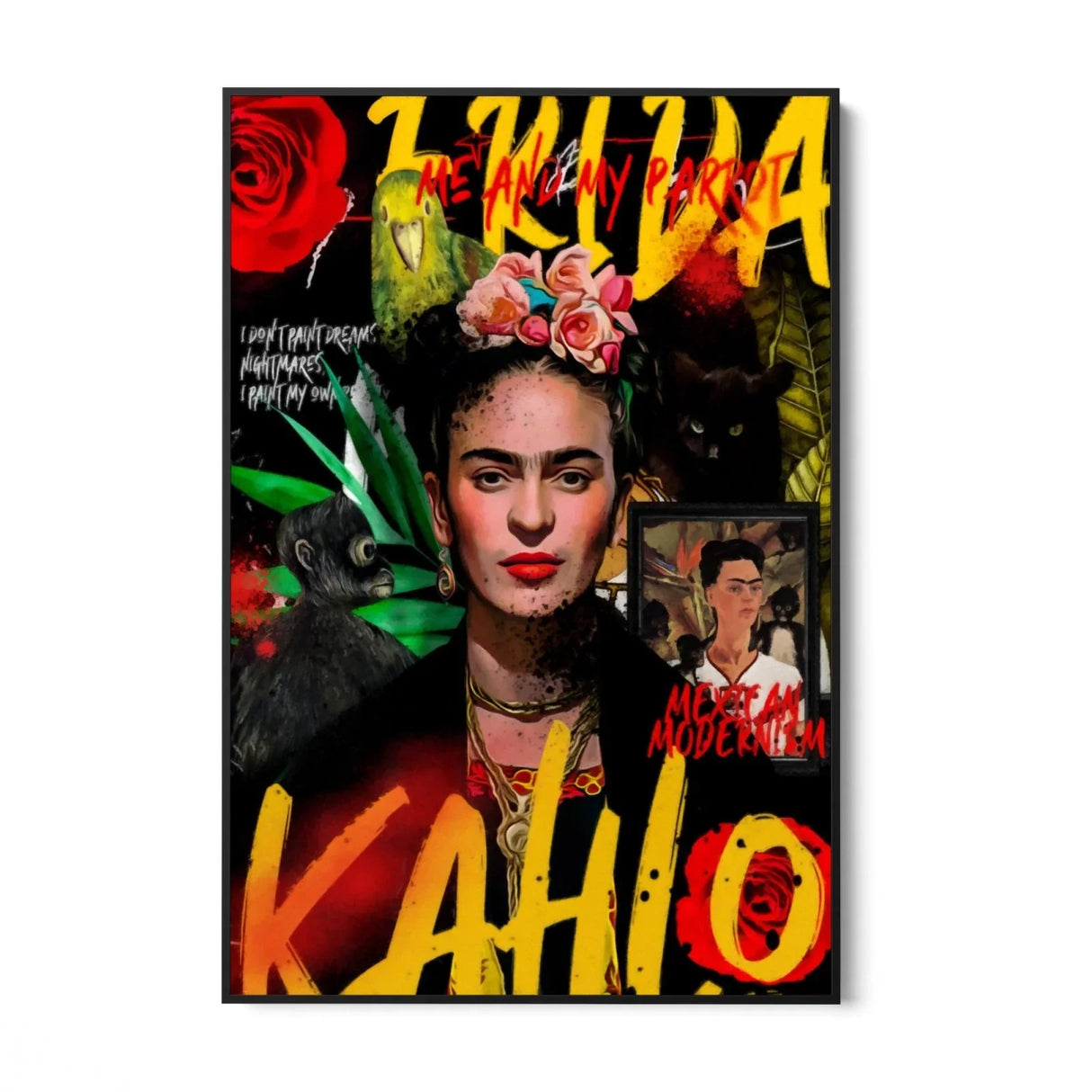 Quadro Stampa su Tela Frida Kahlo Graffiti Art - CupidoDesign