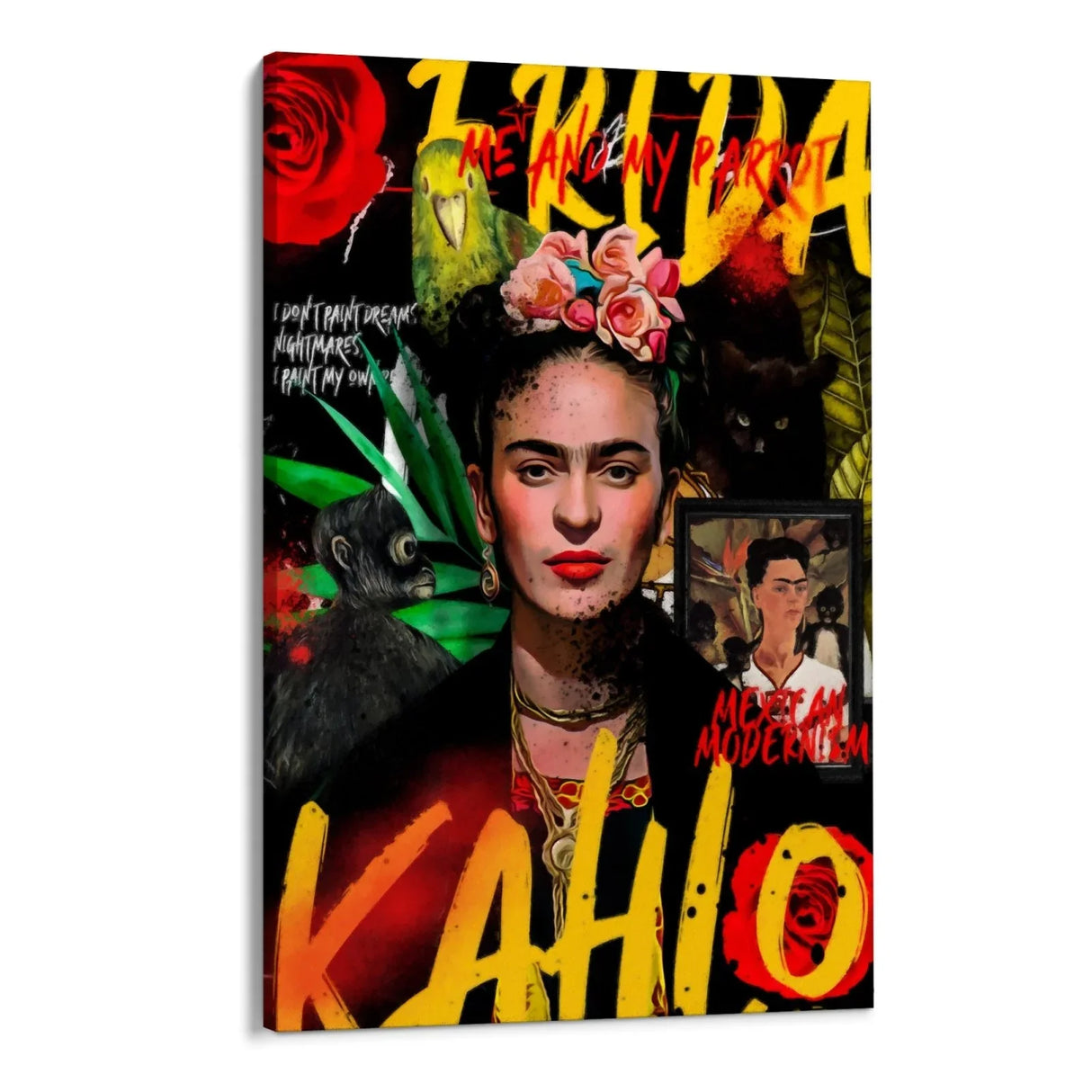 Quadro Stampa su Tela Frida Kahlo Graffiti Art - CupidoDesign