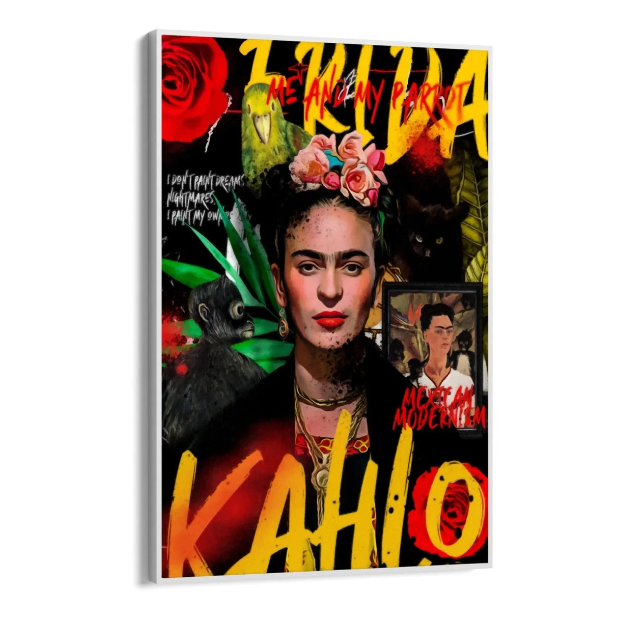 Quadro Stampa su Tela Frida Kahlo Graffiti Art - CupidoDesign